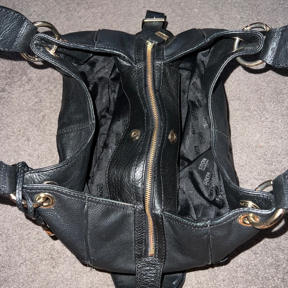 Michael Kors Layton Black Leather Satchel Bag - Picture 6 of 12